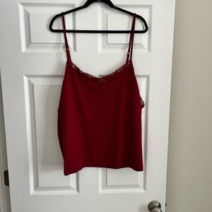 Merona Burgundy Lace Trim Camisole